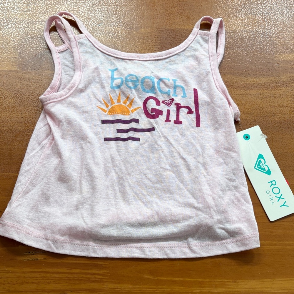 Roxy Light Pink Beach Girl Tank Top
